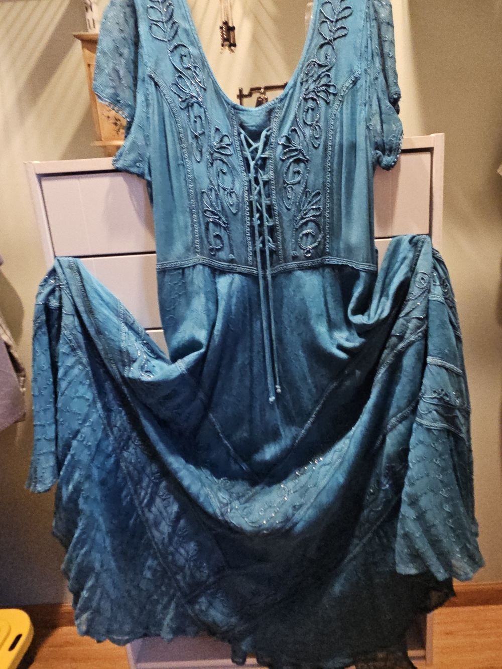 Short Sleeve Tiered Renaissance Dress